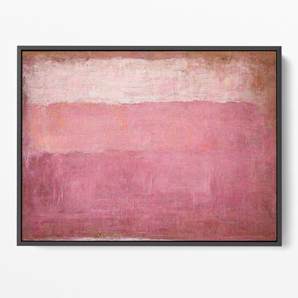Framed Pink Abstract Canvas Painting.