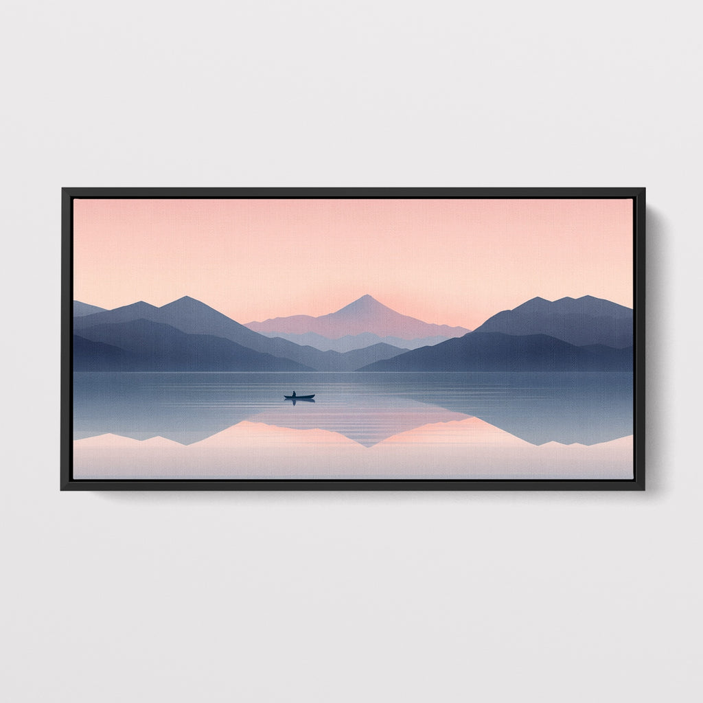 An oversized calming nature artwork in soft pastel colors.