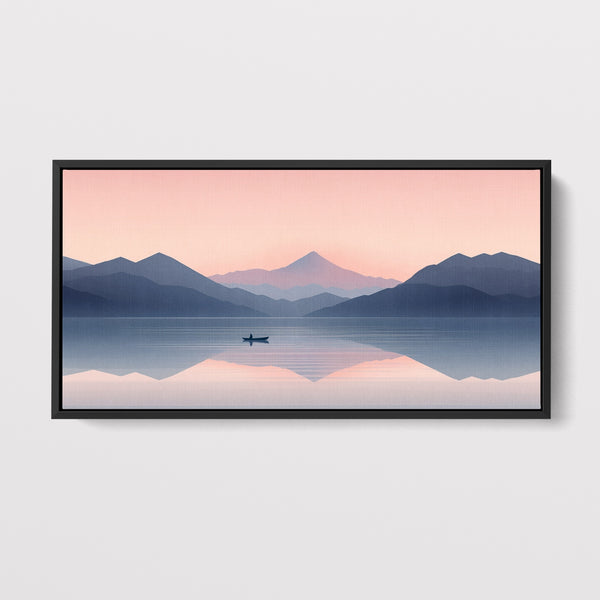 An oversized calming nature artwork in soft pastel colors.