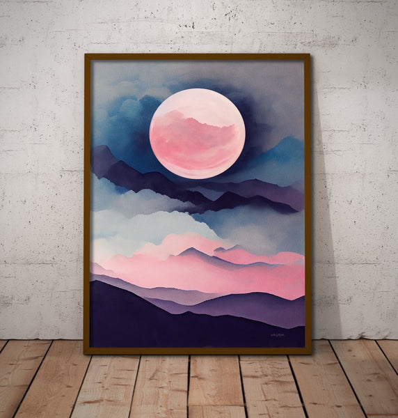 Framed Bedroom Wall Decor in Pink, Purple and Gray.