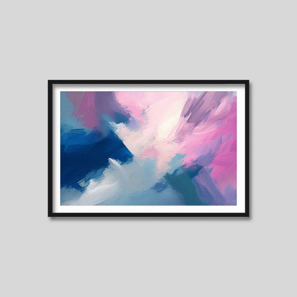 A small modern abstract wall art, framed or unframed.