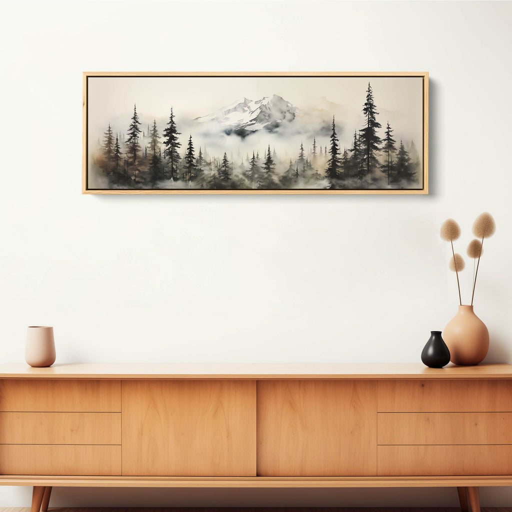 A minimalist watercolor Mount Rainier print. 