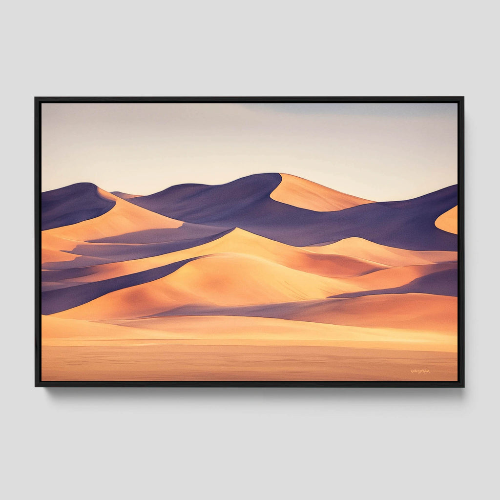 A minimal scenery wall art featuring flowing forms and natural tones.
