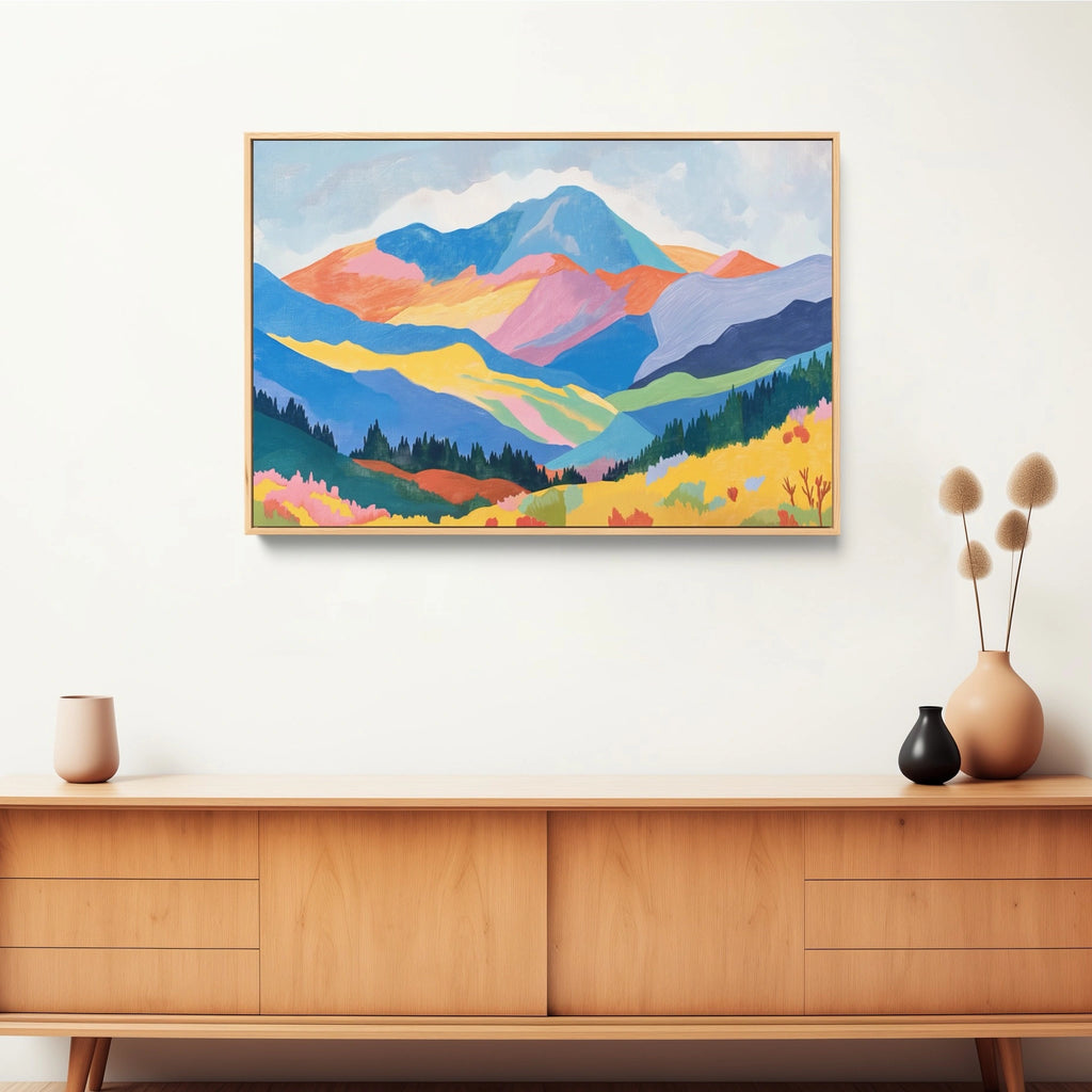 Modern Horizontal Nature Canvas Print for Living Room.