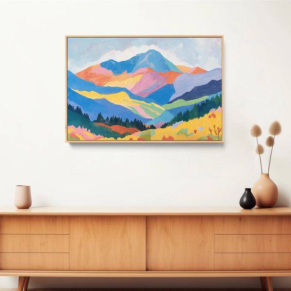 Modern Horizontal Nature Canvas Print for Living Room.