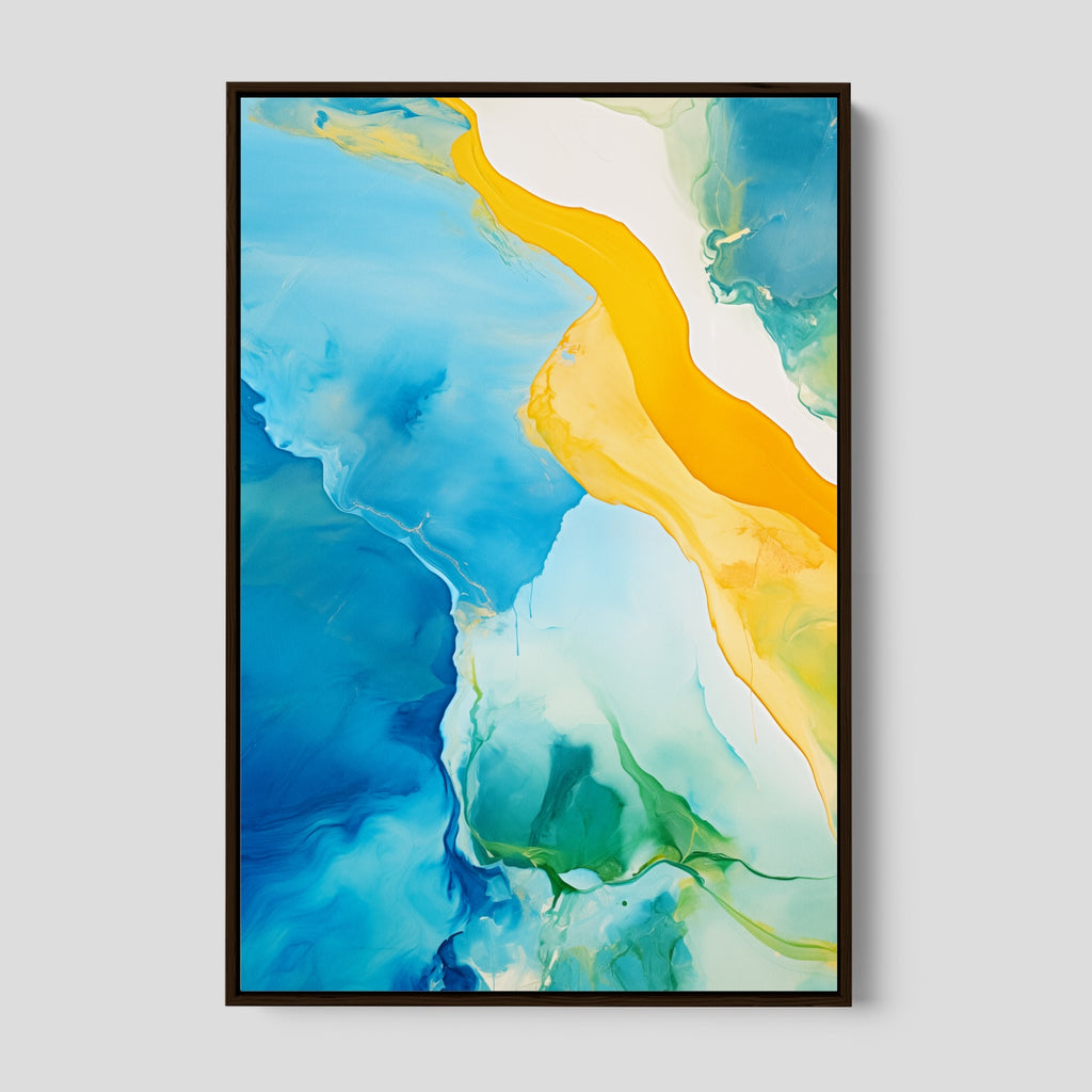 Vibrant Fluid Abstract Canvas Wall Art.