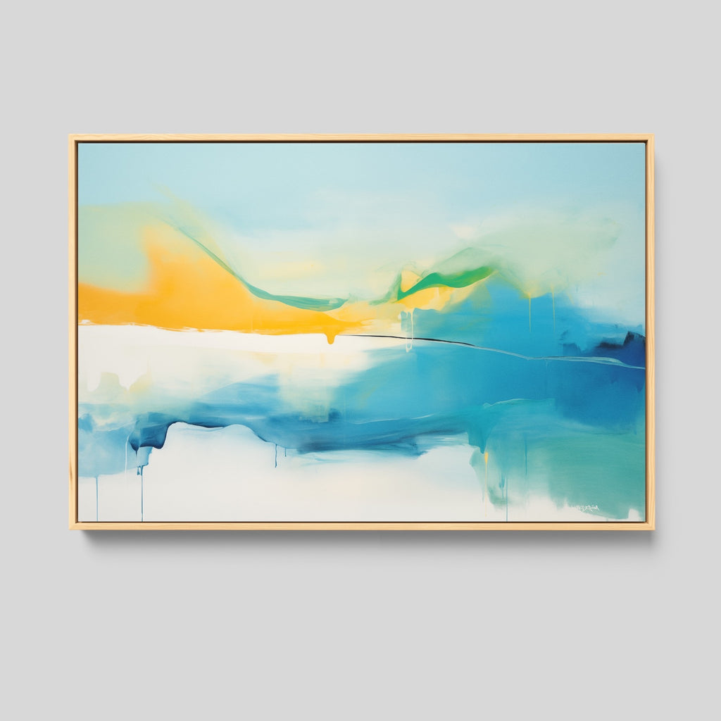 Framed Fluid Abstract Wall Art Print