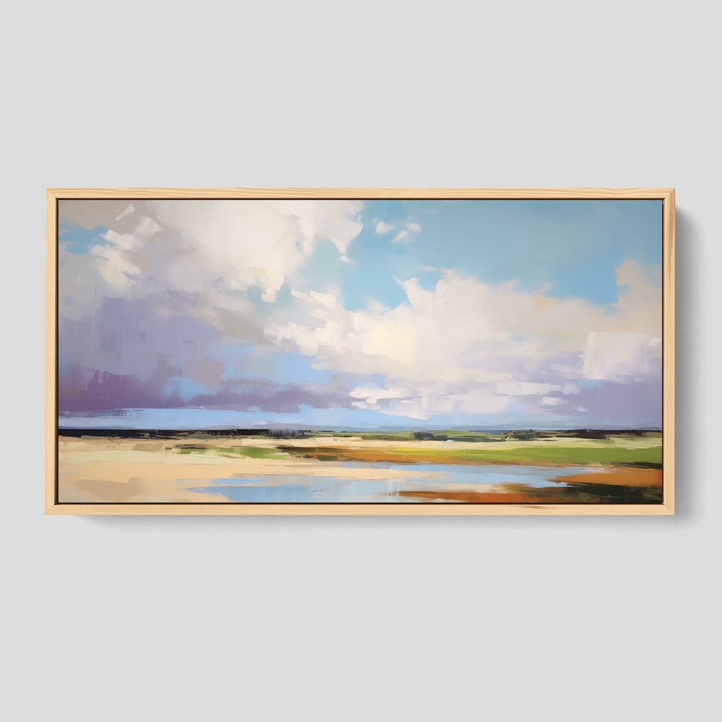 A captivating abstract nature artwork on canvas with optional floating frame.