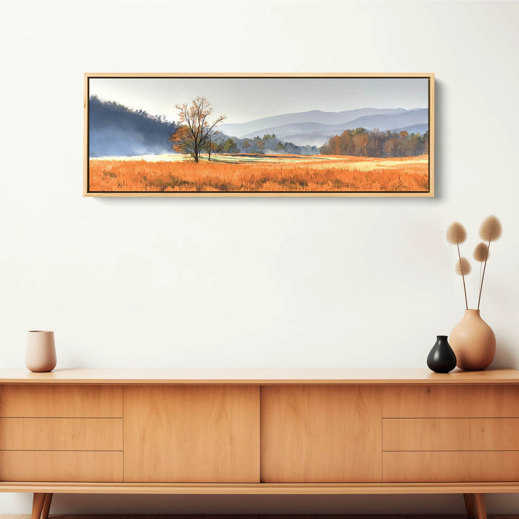 A large Tennessee Landscape Print in earthy tones.