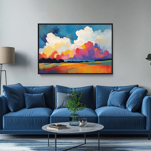 A Prairie Wall Art in Vibrant Colors.