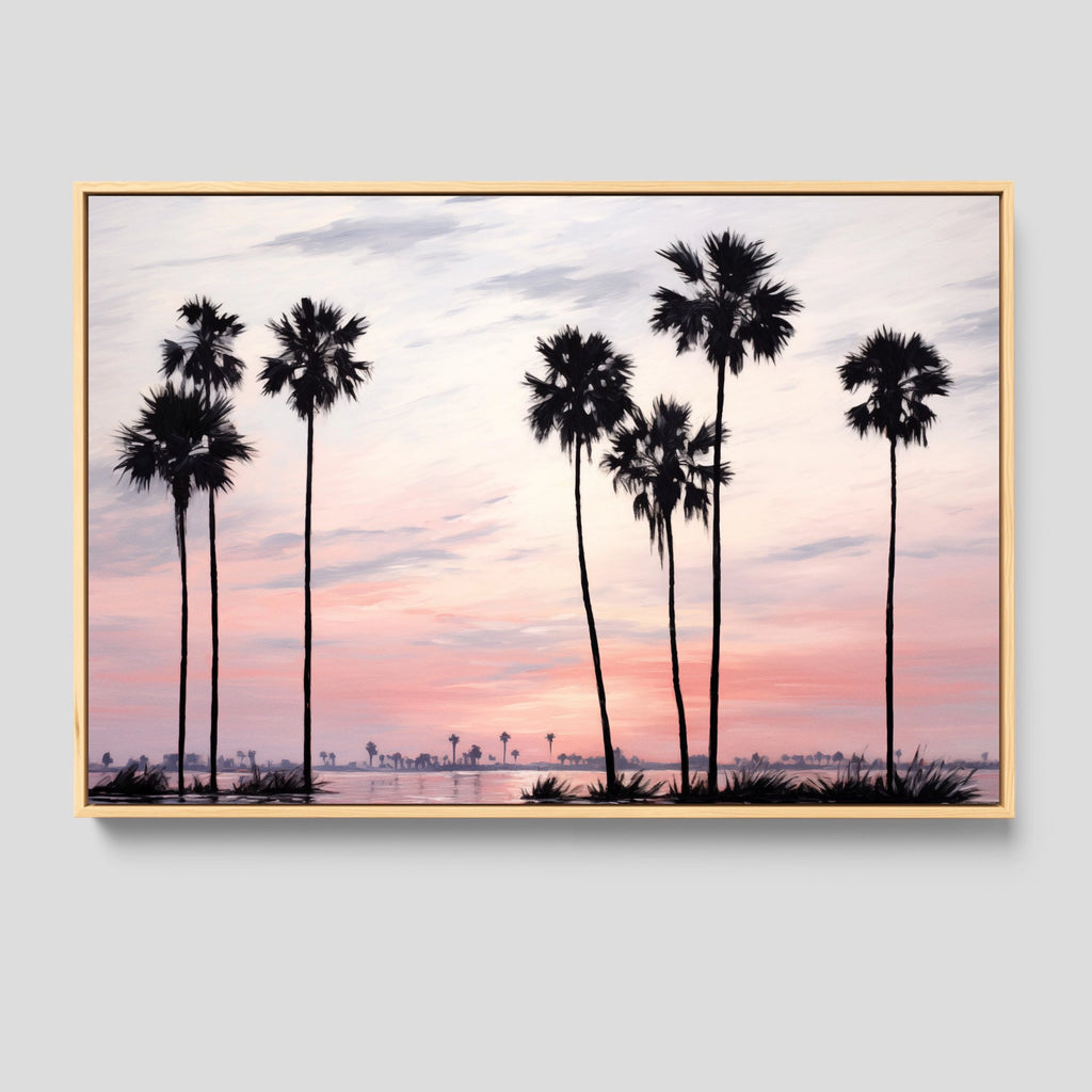 LA Palm Tree Art Print in Pink Hues.