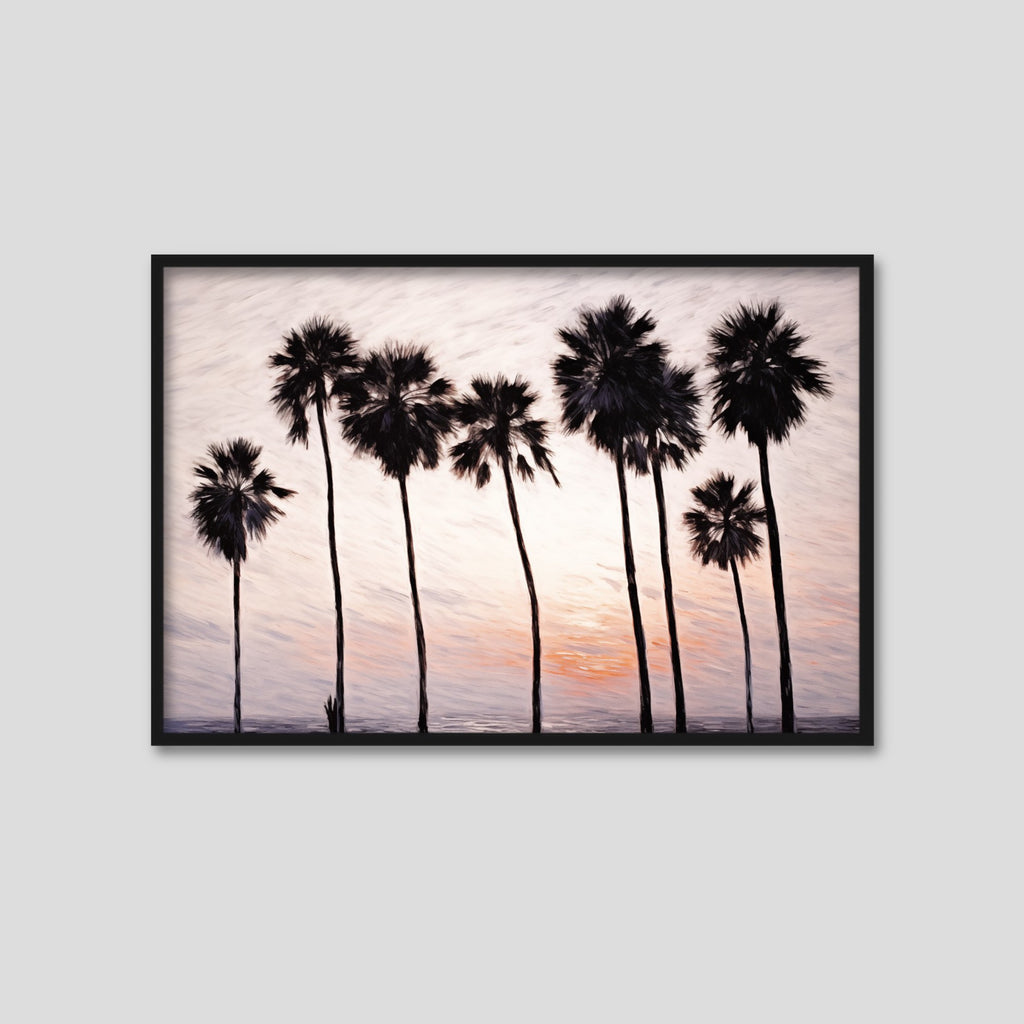 A Horizontal California Palm Tree Print.