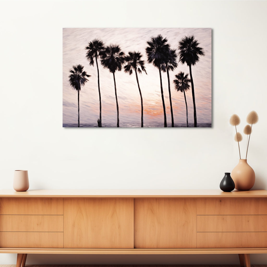 A minimalist Los Angeles coastal canvas print.