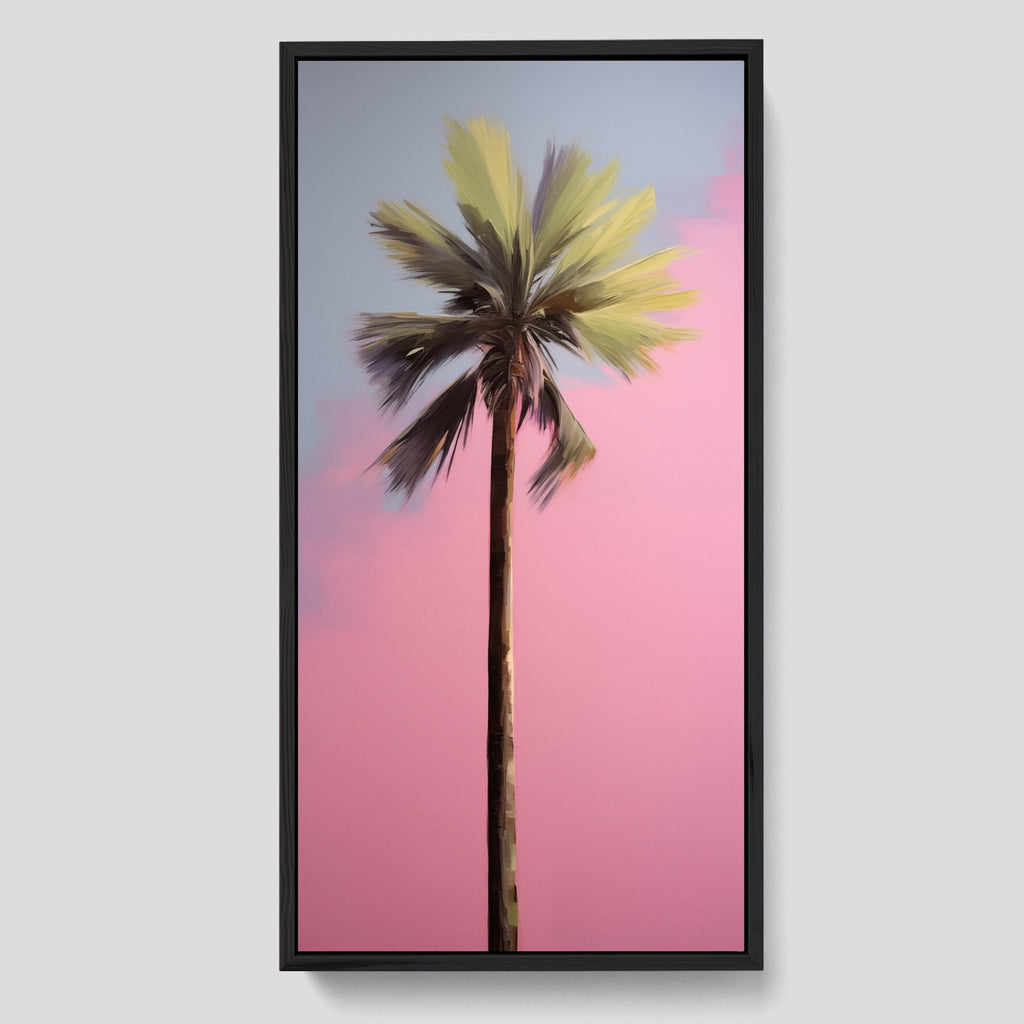 Mid Century Extra Large Vertical Palm Tree Artwork.