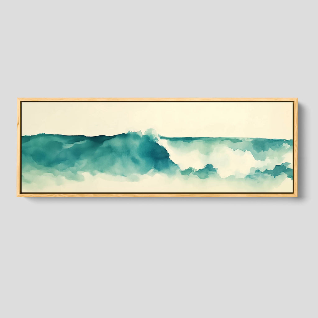 A Horizontal Coastal Wave Print.