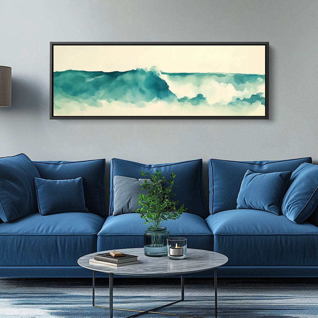 A huge abstract coastal landscape canvas art.