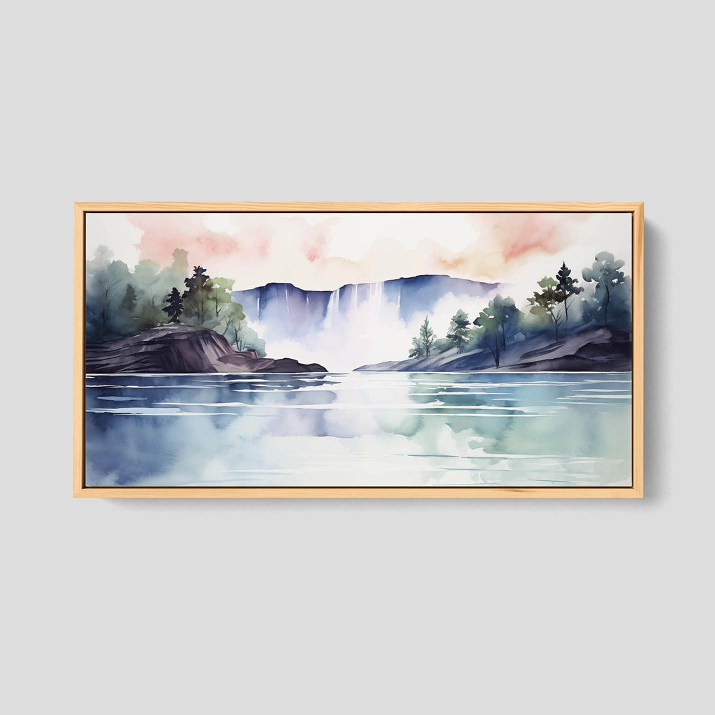 A large watercolor scenery canvas art.