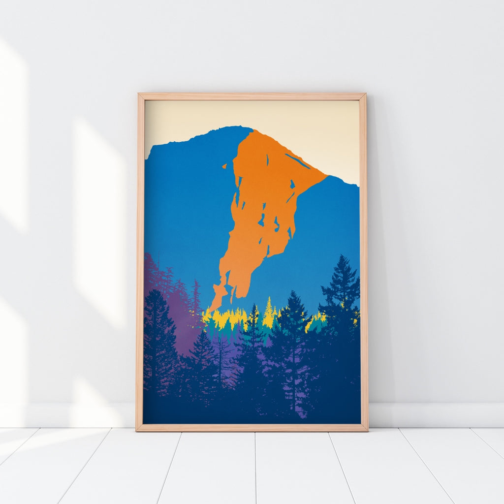 Minimalist vibrant Dawn Wall Canvas Artwork