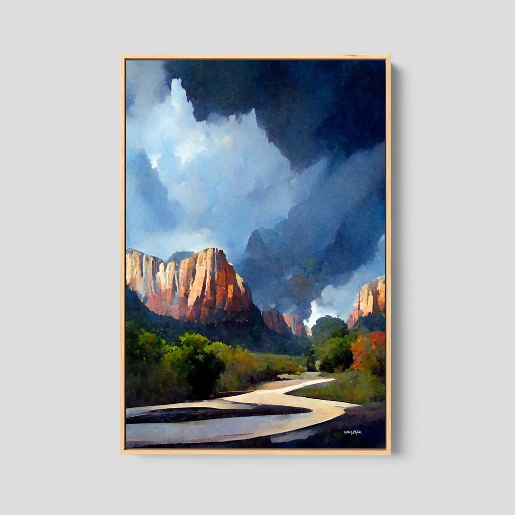 Zion National Park Art Poster.