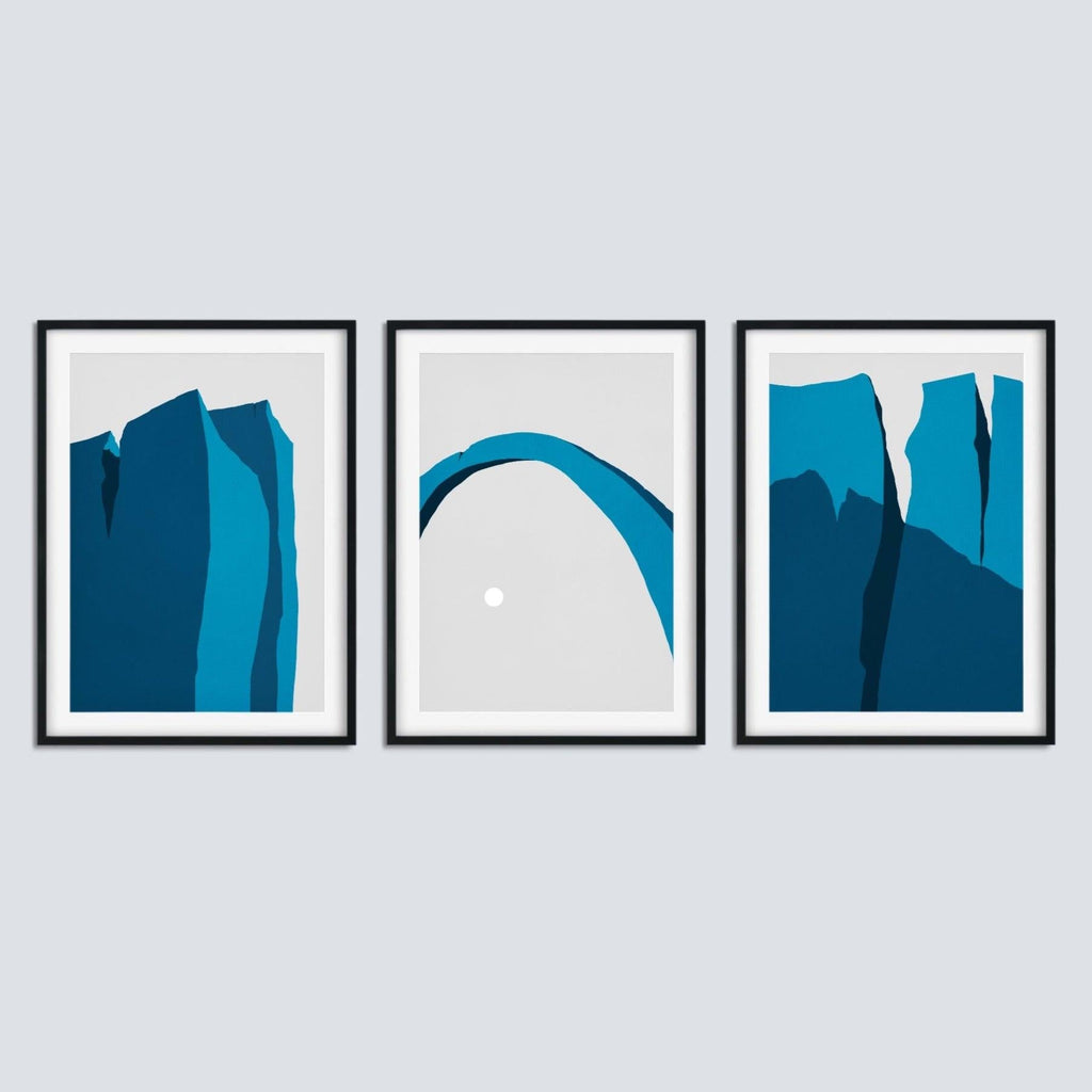 Blue Rocks Abstract Desert Wall Art