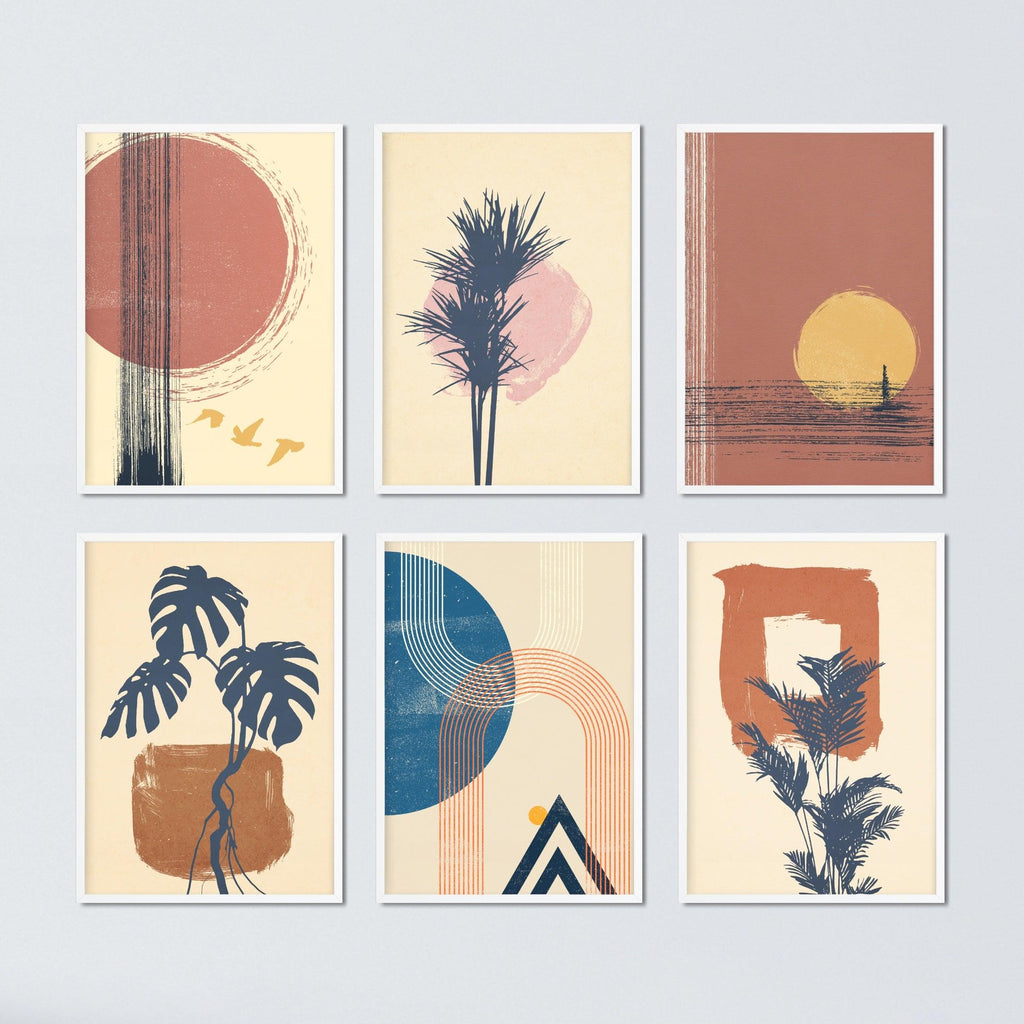 Boho Canvas Home Decor Set in Cream and Terracotta.