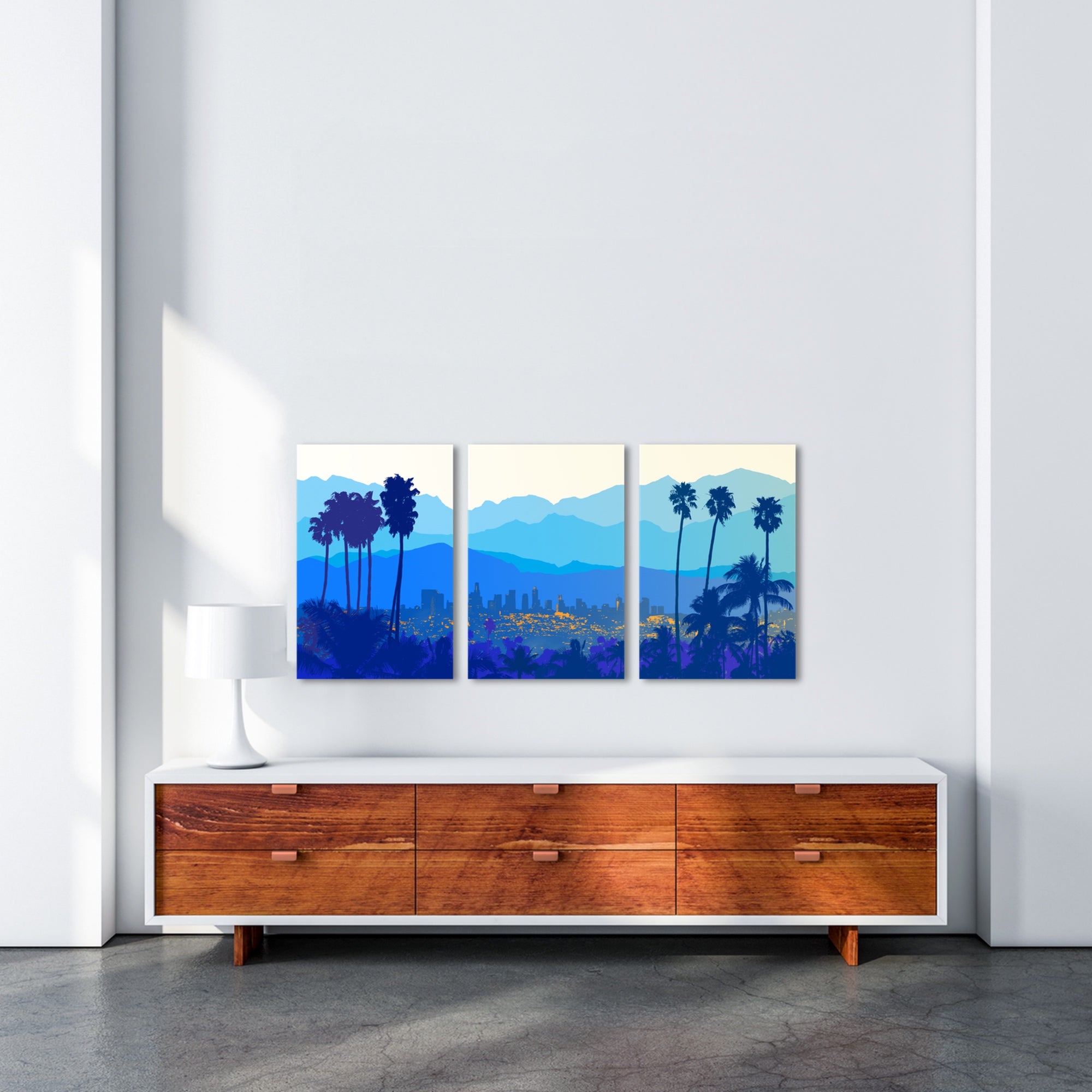Los Angeles Staples Center City Skyline Prints Painting Canvas Large Canvas  Art Rise Of Buildings Downtown Decor Wall On Canvas Print