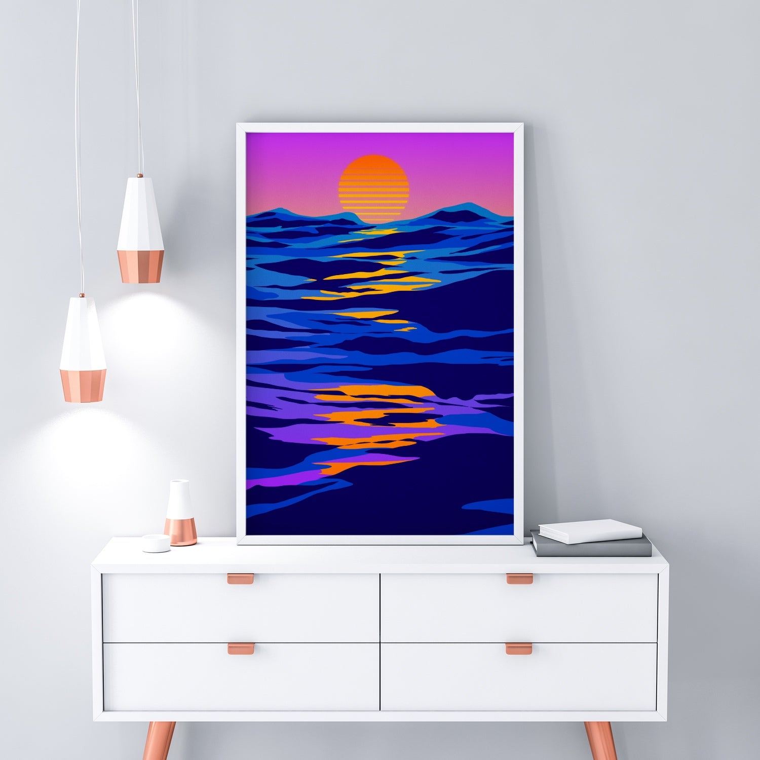Colorful Retrowave Wall Decor – Hellström Prints